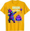 Llama Pinata Birthday Family Decorations Bruh Its My Birthday Llama Pinata Boy Girl Family Party Bday T-Shirt - Golden Yellow