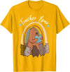 Thank You Teacher Appreciation Gifts Teacher Bear Reading Appreciation Teacher Graphic T-Shirt - Golden Yellow