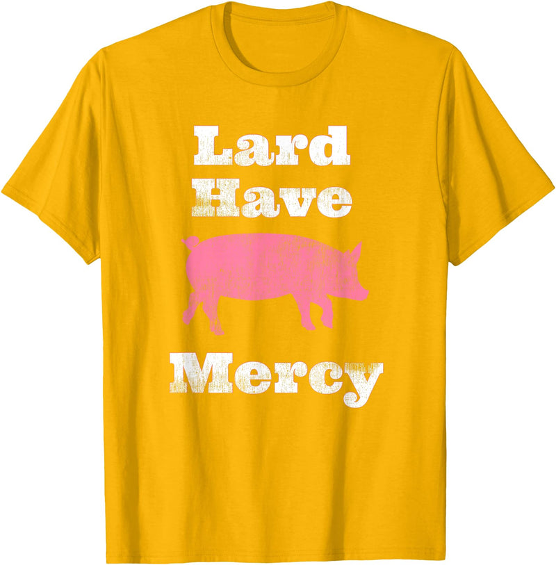 I Love Bacon Funny Apparel Tee Shirts Lard Have Mercy Bacon Breakfast Pig Hog Funny T Shirt T-Shirt - Golden Yellow