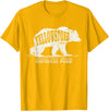 Vintage Yellowstone Retro Tees Tanks Tops Grizzly Bear Yellowstone National Park Est. 1872 T-Shirt - Golden Yellow