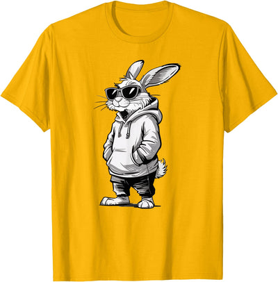 Bunny in Hoodie and Sunglasses T-Shirt