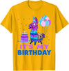 It's My Birthday for Llama Party T-Shirt - Golden Yellow