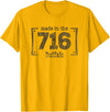 TeesTees Made in the 716 T-Shirt Buffalo NY Souvenir Shirt T-Shirt - Golden Yellow