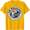 Hiking Glacier Bear and Alaska Frontier Apparel Glacier Mountain Landscape and Alaskan Bear Wildlife T-Shirt - Golden Yellow