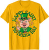Funny Saint Patricks Day Happy Saint Pigtricks Day St Patricks Pig Leprechaun Funny T-Shirt - Golden Yellow