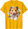 Cute Hamster Design for Men Women Kids Animal Hamster Lovers T-Shirt - Golden Yellow
