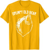 Miftees Grumpy Old Man Club Grumpy Old Bear T-Shirt - Golden Yellow