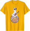 DiscoballAxis1 Funny Llama Disco Dancing Ball Groovy Retro 80s Costume T-Shirt - Golden Yellow