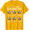 Pig Things I Do In My Spare Time Animal Lovers Thing I Do In My Spare Time Kunekune Pig Farm Animal Lovers T-Shirt - Golden Yellow