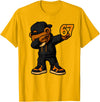 Funny Hip Hop Teddy Bear Six Seven Meme Designs Dabbing Teddy Bear 67 Meme Funny Brainrot Hip Hop Kids Boys T-Shirt - Golden Yellow