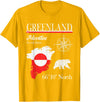 Greenland Nordic Hiking Camper Polar Circle Greenland - Adventure is Out There - Greenland Flag T-Shirt - Golden Yellow