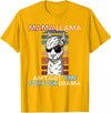 Mama Llama Designs Mama Llama Mom Funny Saying Cute Design For Men Women Kids T-Shirt - Golden Yellow