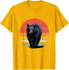 Wowsome! Retro Vintage Black Bear T-Shirt - Golden Yellow