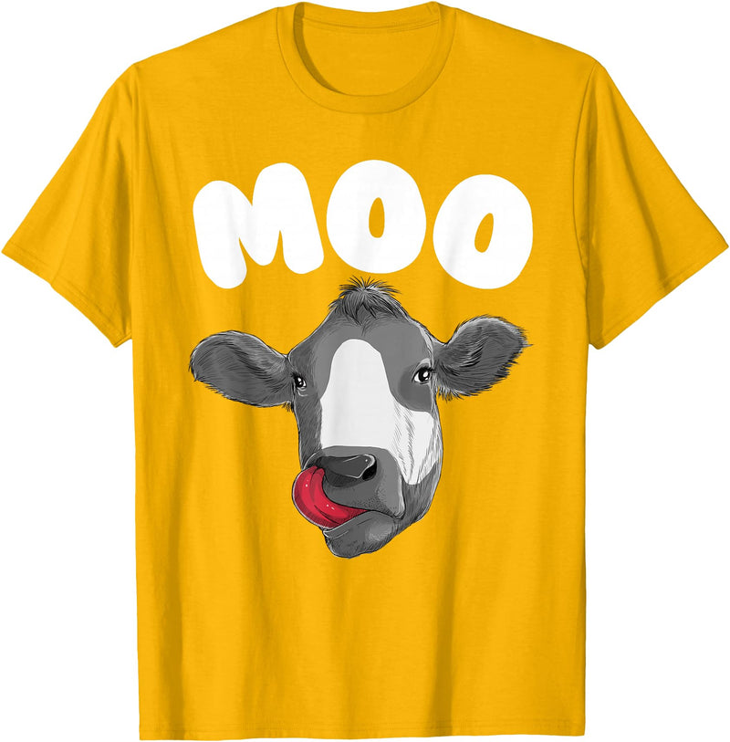 Cow Gift Cow Lover Accessories Cattle Farmer Stuff Funny Cow Design For Men Women Cow Farmer Dairy Farm Animal T-Shirt -