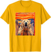 Polar Bears Polar Bear the scream meme The Scream Art Funny Polar Bear Meme T-Shirt - Golden Yellow
