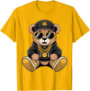 Magical and Funny Teddy Bear Gifts Cool Teddy Bear Hip Hop T-Shirt - Golden Yellow