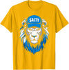 I Liked The Lions Before It Was Cool Tees Blue Lions Salty Wearing Hat Salty Cool Lions Strong Lions T-Shirt - Golden Yellow