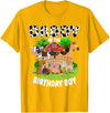 Matching Farm Theme Birthday Shirts By PDQA Daddy of The Bday Boy Farm Animals Matching Farm Theme T-Shirt - Golden Yellow