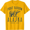 ARTIC ADVENTURE BEAR VINTAGE DESIGNS POINT BARROW, ALASKA POLAR BEAR WILDLIFE T-Shirt - Golden Yellow