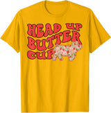 Funny Pig Head Up Butter Cup Tee Shirt Pig Head Up Butter Cup T-Shirt - Golden Yellow