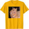 Hamster Meme Peace Sign Funny Pet Owner Trendy T-Shirt - Golden Yellow