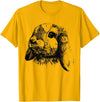 Rabbit Bunny Realistic Drawing , Graphic Lop Eared Bunny T-Shirt in Golden Yellow