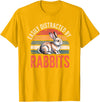 Cute Rabbit Lover Bunny Graphic T-Shirt in Golden Yellow