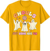 Groovy Ghosts Just Wanna Have Fun Funny Halloween T-Shirt - Golden Yellow