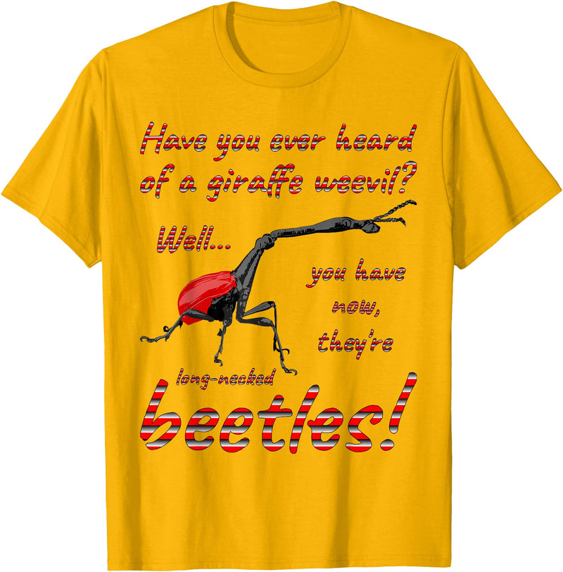 ETCreations Giraffe Weevil T-Shirt - Golden Yellow