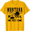 Montana Is Calling And I Must Go! Montana Is Calling & I Must Go Bear Mountains Vintage Gift T-Shirt - Golden Yellow