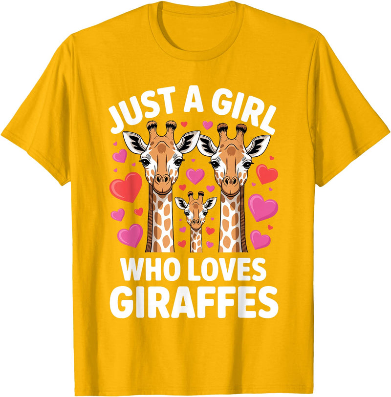 Giraffe Gift For Giraffe Lover Accessories & Stuff Cute Giraffe Art for Women Girls Giraffe Print Giraffe Lover T-Shirt - Golden Yellow