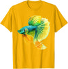 Bettas Betta Lovers Shop Bettas Betta Fish Betta T-Shirt - Golden Yellow