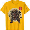 Anime Shirts For Men Women Kids Gifts Samurai Bear Shirt Warrior Vintage Graphic Japanese Men T-Shirt - Golden Yellow