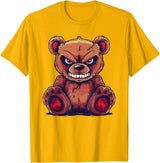 Grumpy Angry Teddy Bear Face T-Shirt