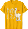 Llama Family Tees NYC Mama Llama Gift Funny Matching Family Tribe Mom Mommy Mum T-Shirt - Golden Yellow