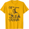 Penguin Polar Bear Meme Quote Saying Men Women Funny Penguin Polar Bear Graphic Off to Cause a Kerfuffle T-Shirt - Golden Yellow