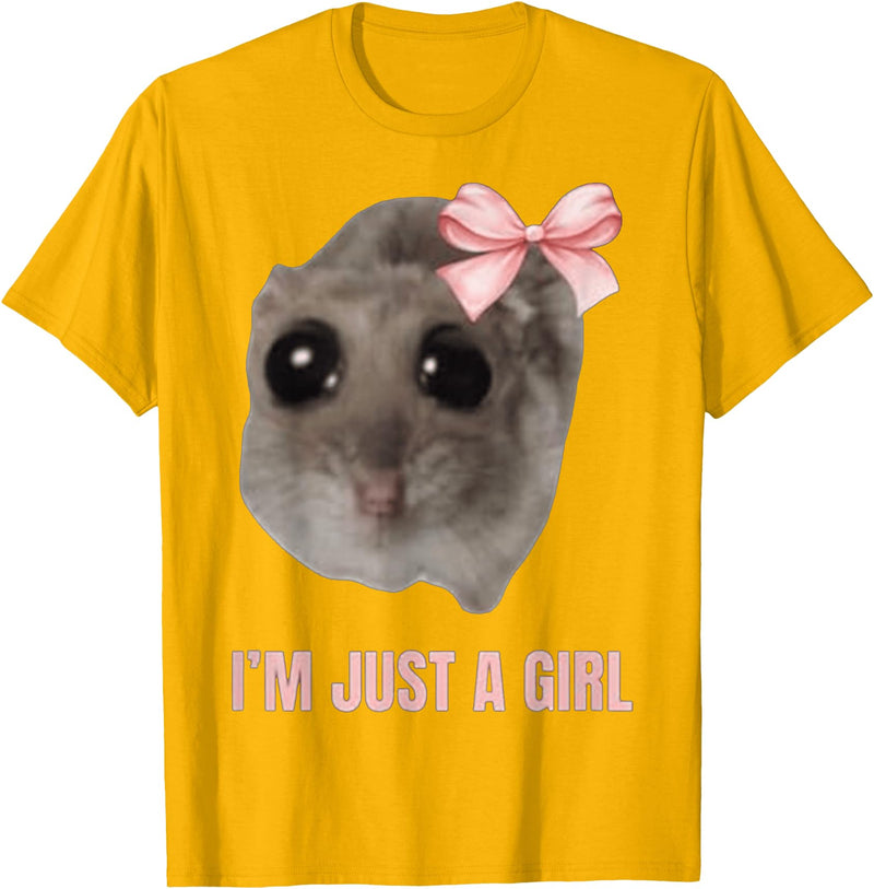 I'm Just a Girl Hamster FUNNY T-Shirt - Golden Yellow