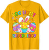 Easter Egg Hunt Supervisor Hunting Rabbit Easter Day Kids T-Shirt in Golden Yellow