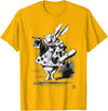 Cartoon Easter Bunny Alice in Wonderland - White Rabbit T-Shirt in Golden Yellow