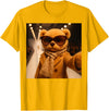 Fashion Show Party Girls Teddy Bear Graphic Design Teddy Bear Fashion Runway Selfie Catwalk Stylish Girls Women T-Shirt - Golden Yellow