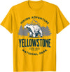 Yellowstone National Park Wyoming USA Outdoor Yellowstone Wyoming Nature Mountains Bear Hike Outdoors T-Shirt - Golden Yellow