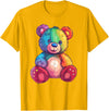 Cute Teddy Bear I Teddy Art I Kids Teddy Bear Colorful Teddy Bear T-Shirt - Golden Yellow