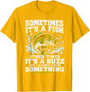 Fishing Graphic Tees Funny Bass Fishing Catch Quote T-Shirt - Golden Yellow