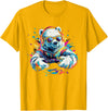 Colorful artistic polar bear gamer animal motifs Gaming Polar Bear Colorful Headset Art Gamer Polar Bear T-Shirt - Golden Yellow