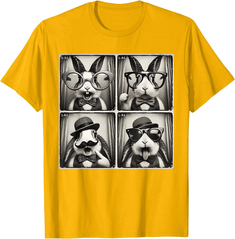 Funny Rabbit Bunny T-Shirt in Golden Yellow