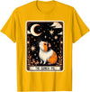 The Guinea Pig Tarot Card Women Men Kids Stars with Moon T-Shirt - Golden Yellow