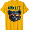 Matching Cute Bear Cub Designs for Boys & Girls Funny Bear Cub Boys Toddler Brown Black Mom Son Daughter T-Shirt - Golden Yellow