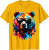 Funny Colorful Bear Lover Wildlife Colourful Bear with Sunglasses T-Shirt - Golden Yellow