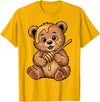 Funny bear design for kids men women Cute Bear Design for Bear Lover and Bear T-Shirt - Golden Yellow