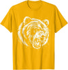 Angry Grizzly Bear T-Shirt - Golden Yellow